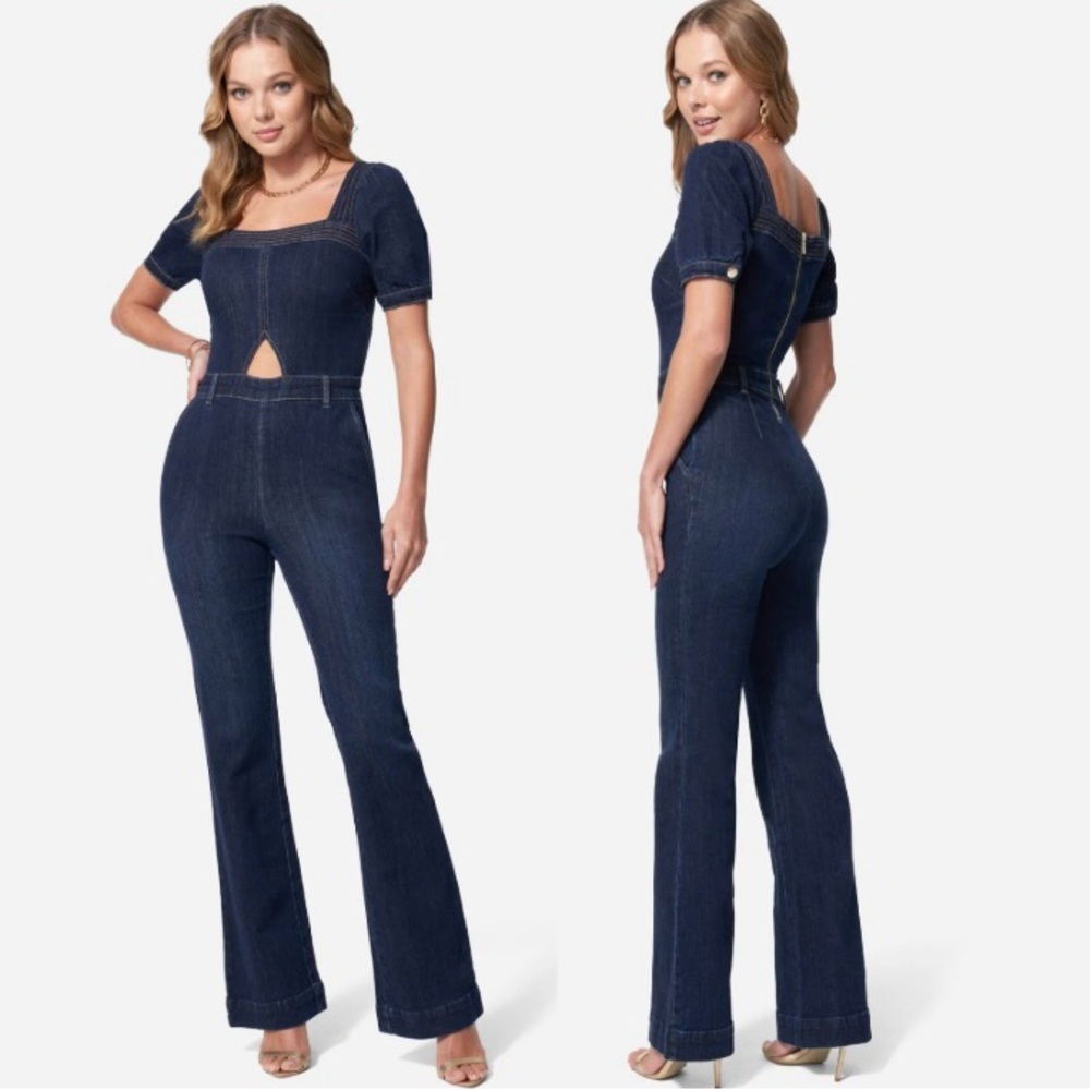 Bebe Cutout Denim Jumpsuit